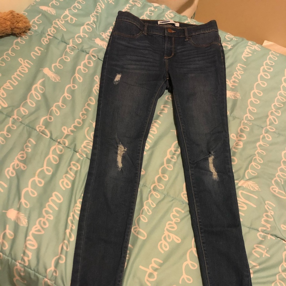 Blue Ripped Jeggings